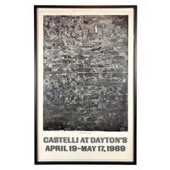 1969 Jasper Johns LEO CASTELLI in der DAYTONS Gallery Gerahmte Lithographie Poster