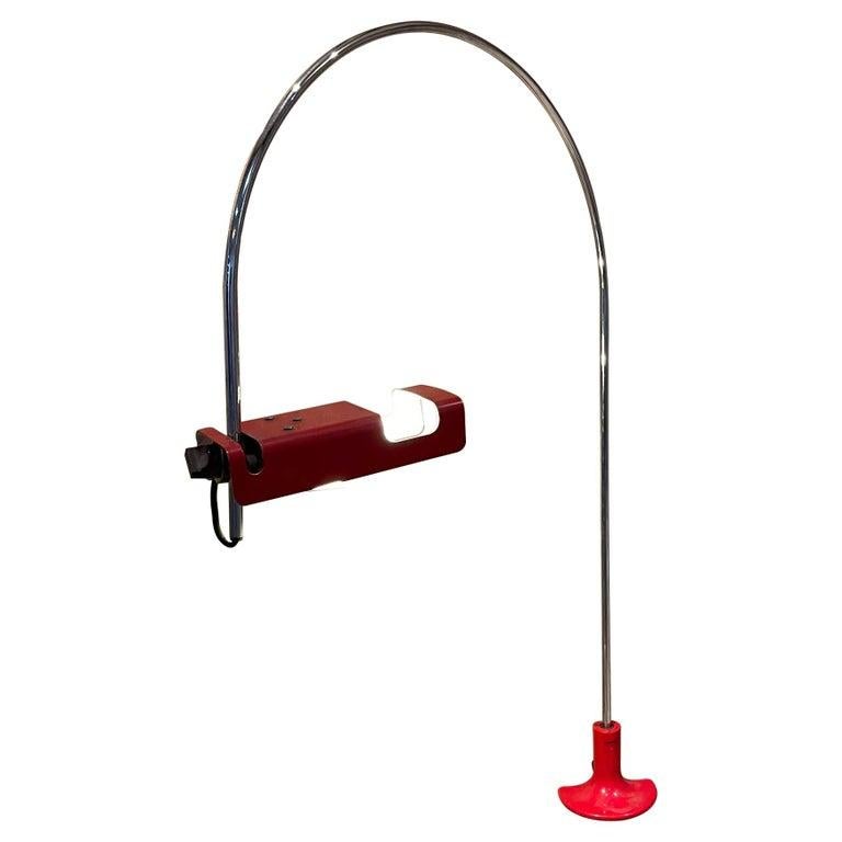 1969 Joe Colombo Red Spider Table Lamp Oluce Milan For Sale 6