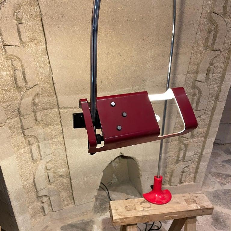 Mid-20th Century 1969 Joe Colombo Red Spider Table Lamp Oluce Milan For Sale