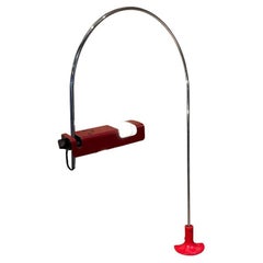 1969 Joe Colombo Lampe de table araignée rouge Oluce Milan