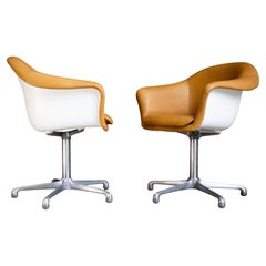 1969 Executive Sessel Leder & Glasfaserschale, Lübke