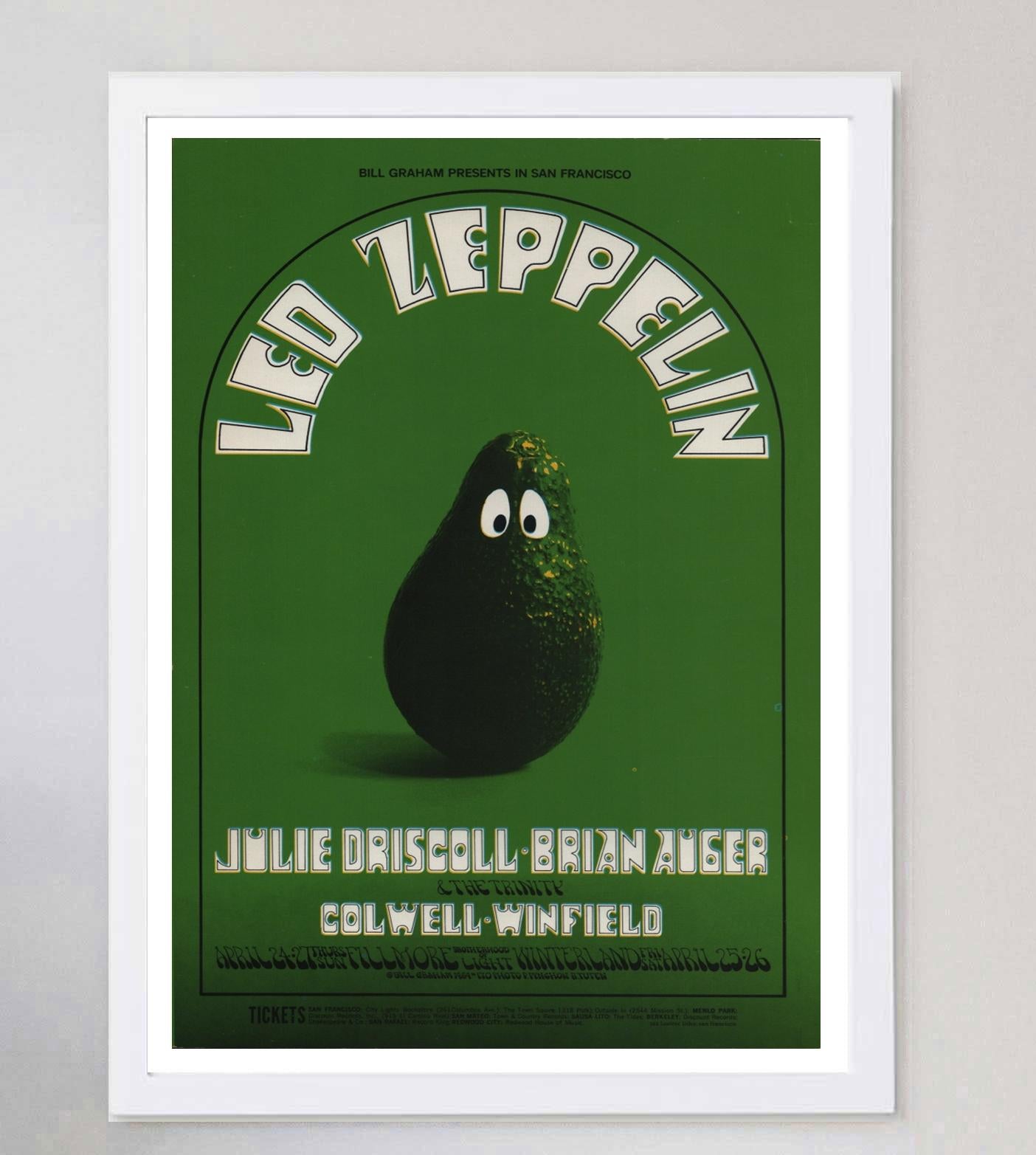 American 1969 Led Zeppelin - Fillmore Original Vintage Poster