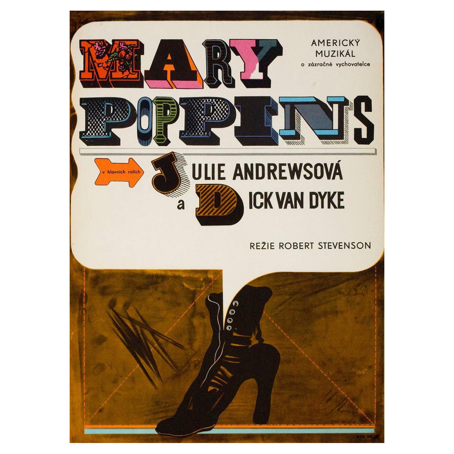 1969 Mary Poppins (tchèque) Original Vintage Poster