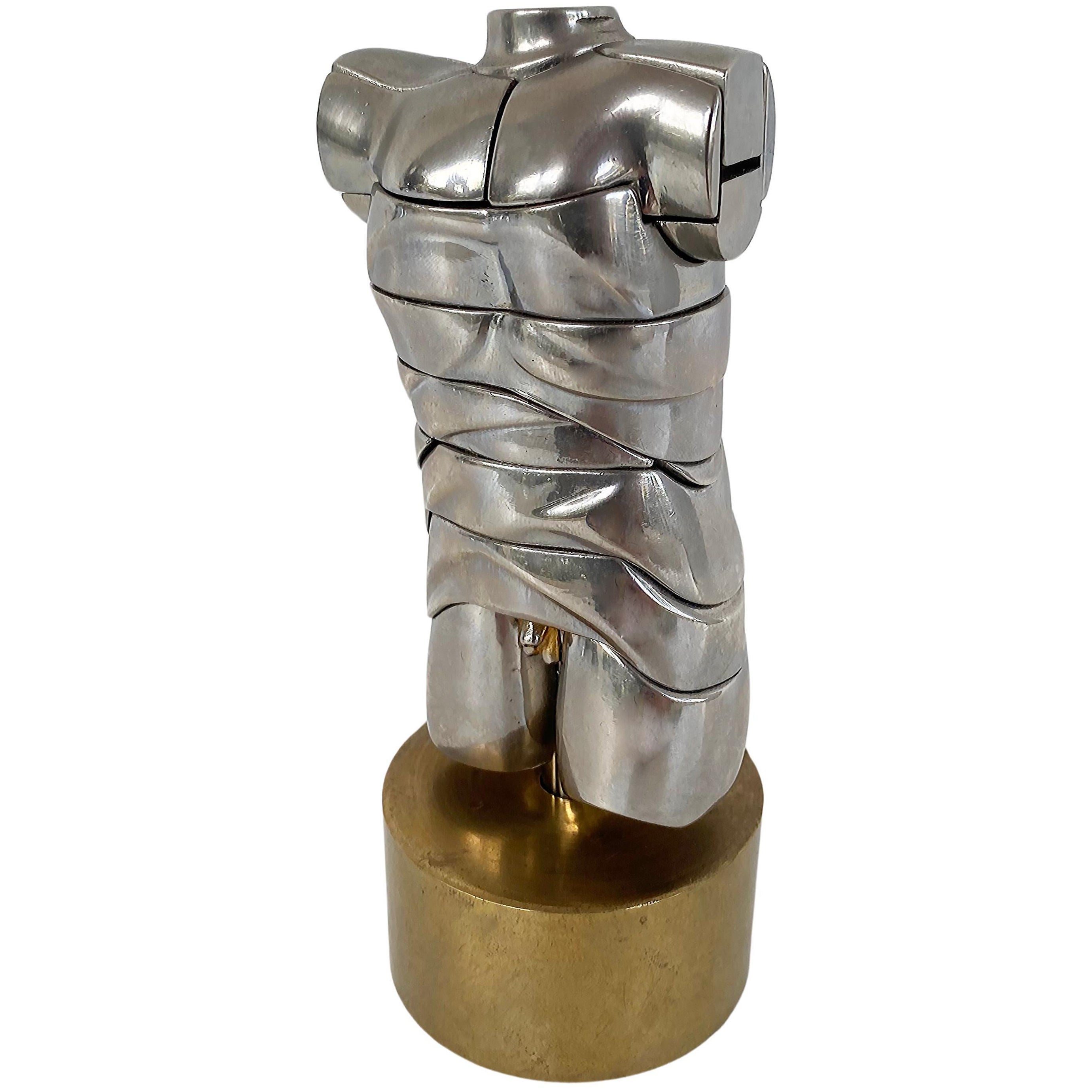 1969 Miguel Ortiz Berrocal Escultura rompecabezas "Mini David", firmada, #9436/10000