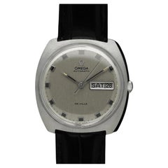 1969 Omega De Ville Mens Full Size Retro Day Date Watch - Stainless Steel