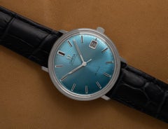 1969 Omega De Ville Vintage Mens Cal. 565 Automatic Azure Mist Blue Dial Watch