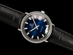 1969 Omega De Ville Vintage Mens Cal. 565 Automatic Blue Vignette Dial Watch