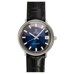 1969 Omega De Ville Vintage Mens Cal. 565 Automatic Blue Vignette Dial Watch