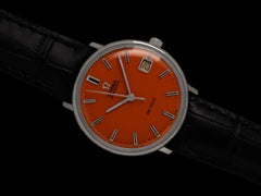 1969 Omega De Ville Vintage Mens Cal. 565 Automatic Harley-Davidson Orange Watch