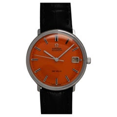 1969 Omega De Ville Vintage Mens Cal. 565 Automatic Harley-Davidson Orange Watch