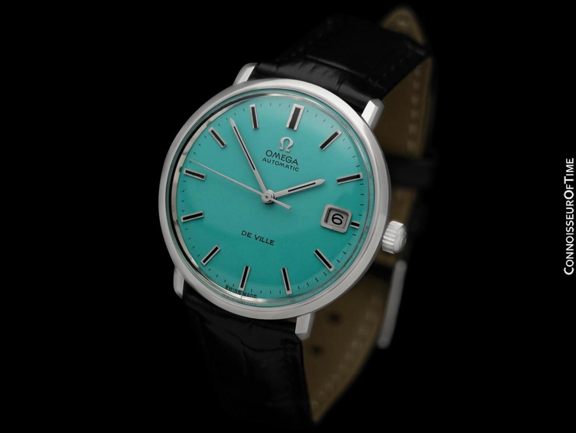 1969 Omega De Ville Vintage Mens Cal. 565 Automatic Watch - Stainless Steel In Excellent Condition For Sale In Suwanee, GA