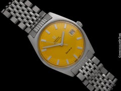 1969 Omega Geneve Vintage Mens Cal. 565 Automatic Watch with Ferrari Yellow Dial