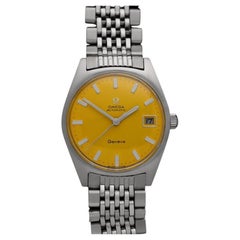 1969 Omega Geneve Vintage Mens Cal. 565 Automatic Watch with Ferrari Yellow Dial