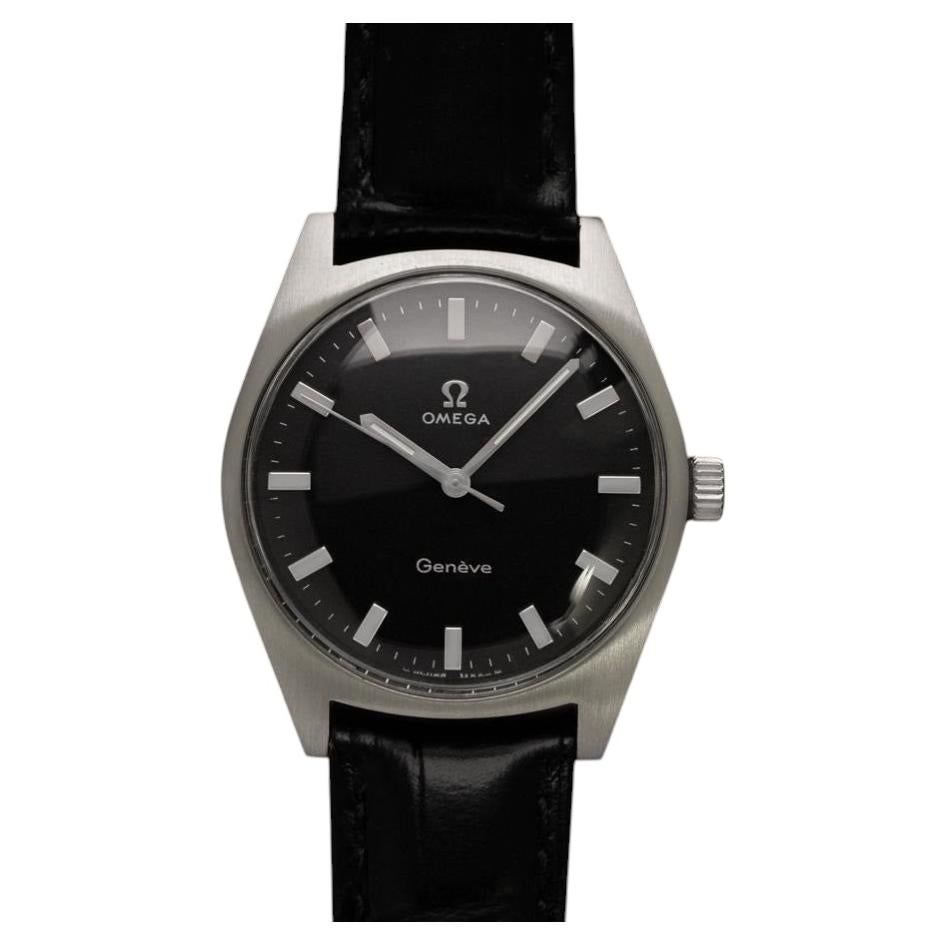 1969 Omega Geneve Vintage Mens Waterproof Style Classic Watch - Stainless Steel