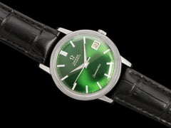 1969 Omega Seamaster Mens Classic Vintage Emerald Green Dial Watch - Mint