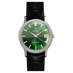 1969 Omega Seamaster Mens Classic Vintage Emerald Green Dial Watch - Mint