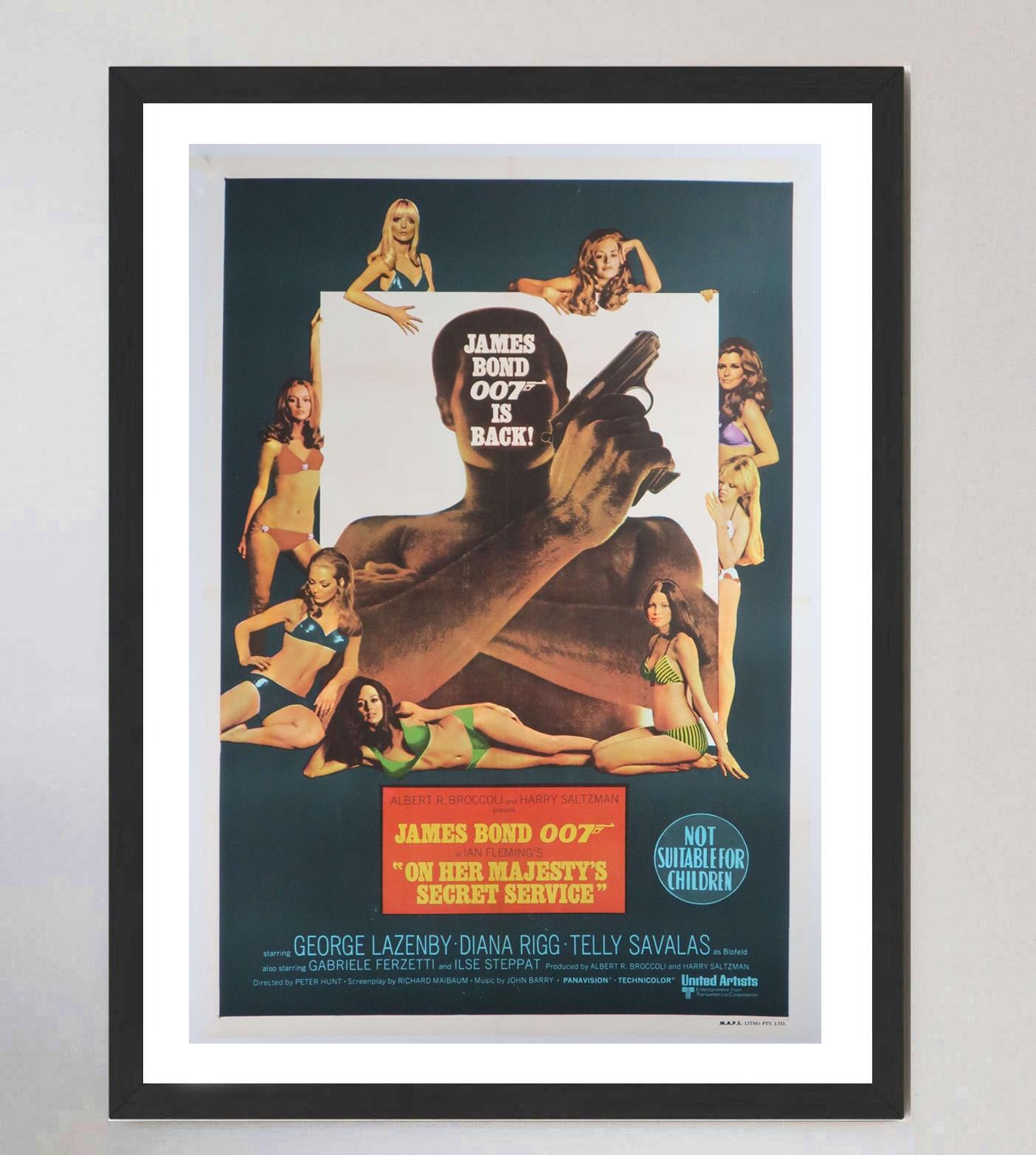 Milieu du XXe siècle 1969 On Her Majesty's Secret Service Original Vintage Poster en vente