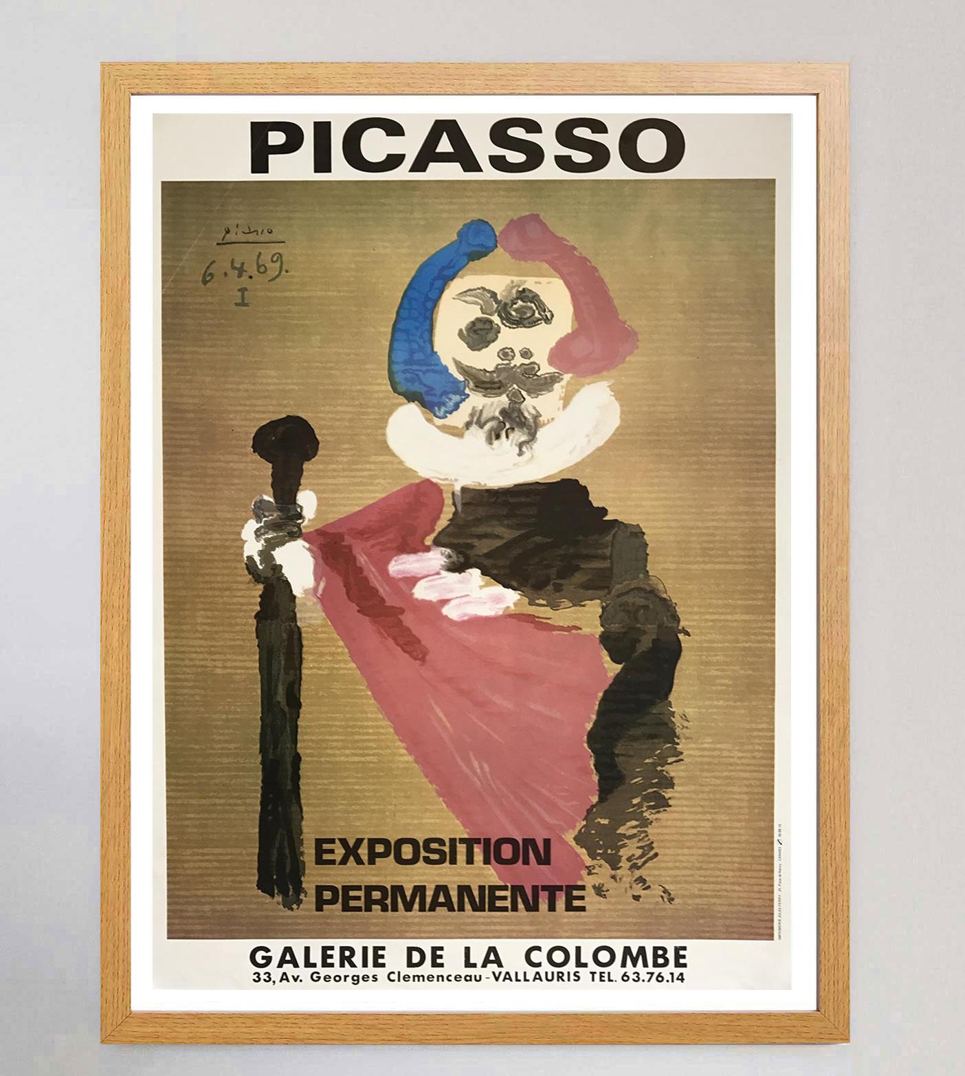 Original-Vintage-Poster, Pablo Picasso, Galerie de la Colombe, 1969 (Französisch) im Angebot