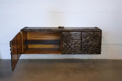 Armoire flottante Paul Evans pour Directional « Goop » en résine et ardoise, 1969