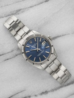 1969 Rolex Oyster Perpetual Date 1501 Stainless Steel Dark Blue Dial Auto 34mm