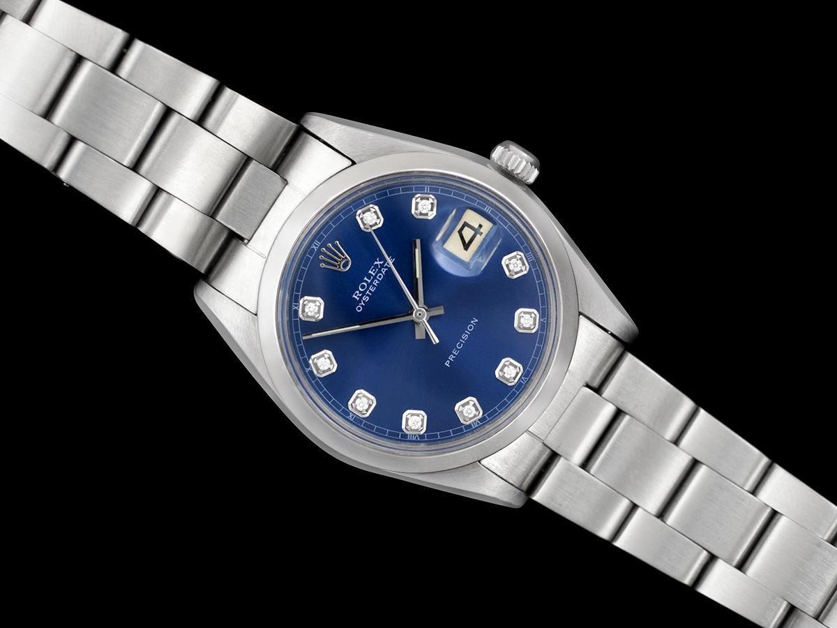 1969 Rolex Oyster Precision Classic Vintage Mens Handwound Watch - SS For Sale 6