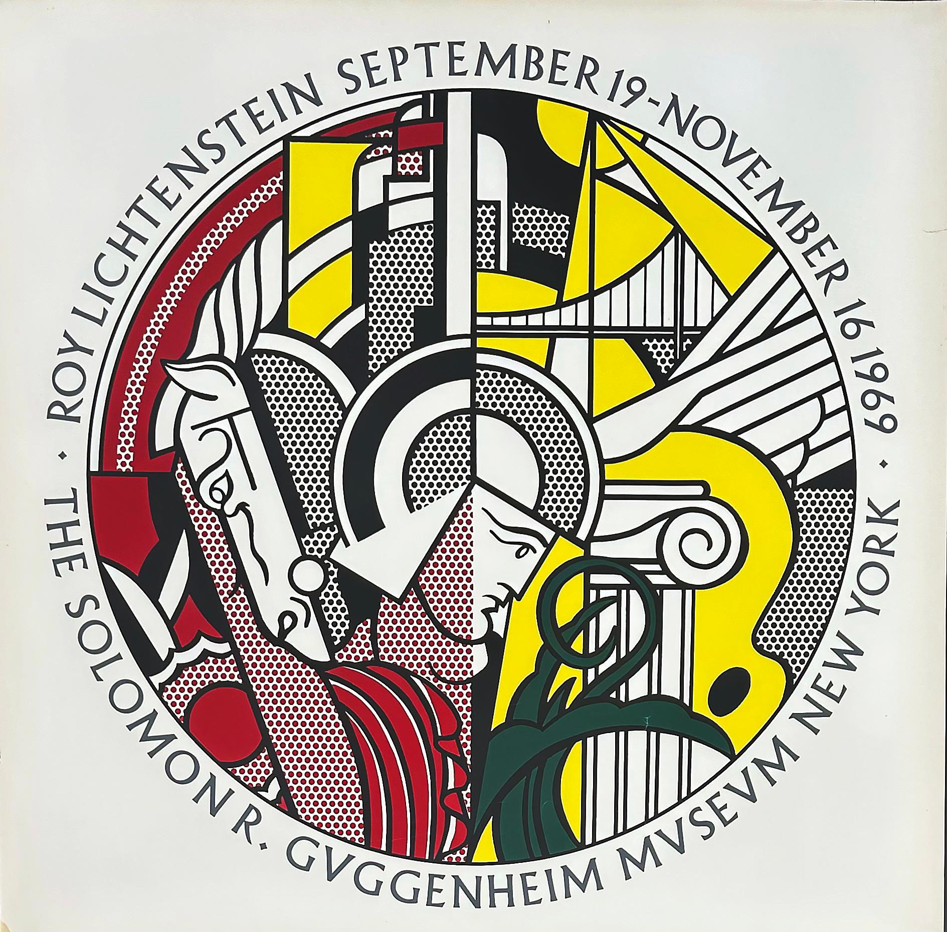 1969 Roy Lichtenstein Cartel de la exposición del Guggenheim Museum, enmarcado 

Se ofrece a la venta un cartel original de la exposición de Roy Lichtenstein que data de la exposición Solomon R. Guggenheim que tuvo lugar del 19 de septiembre al 16
