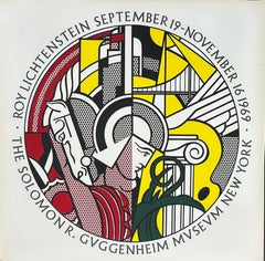 1969 Affiche d'exposition du Guggenheim Museum de Roy Lichtenstein, encadrée