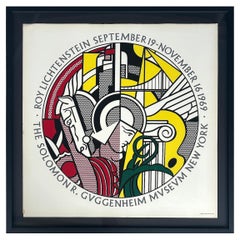1969 Roy Lichtenstein Guggenheim Museum Exhibition Poster, Framed