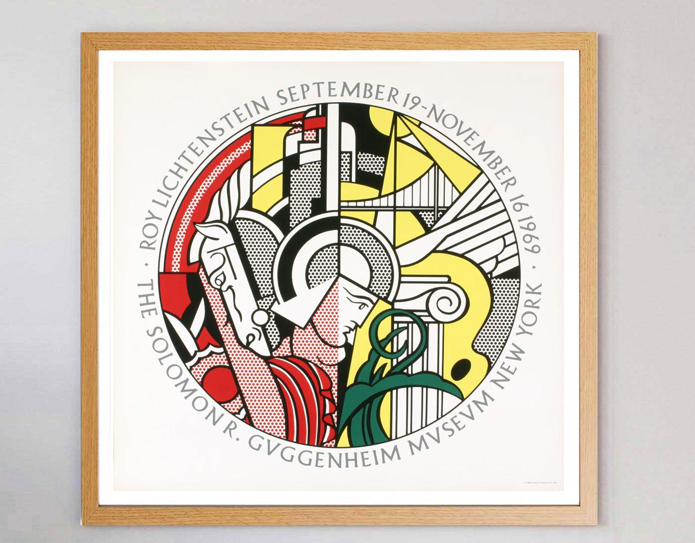 1969 Roy Lichtenstein - Solomon R. Guggenheim Museum Original Vintage Poster In Good Condition For Sale In Winchester, GB