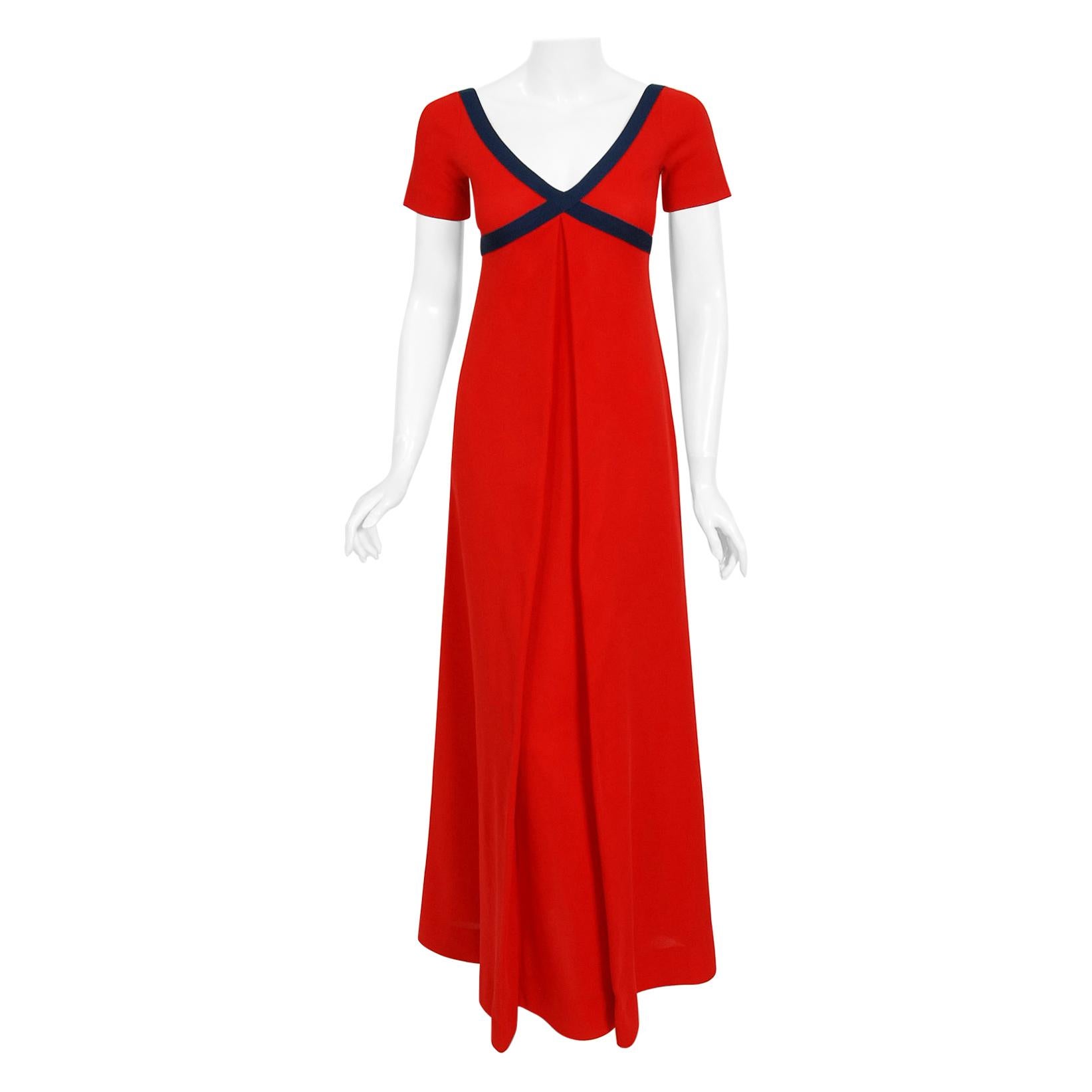 red knit maxi dress