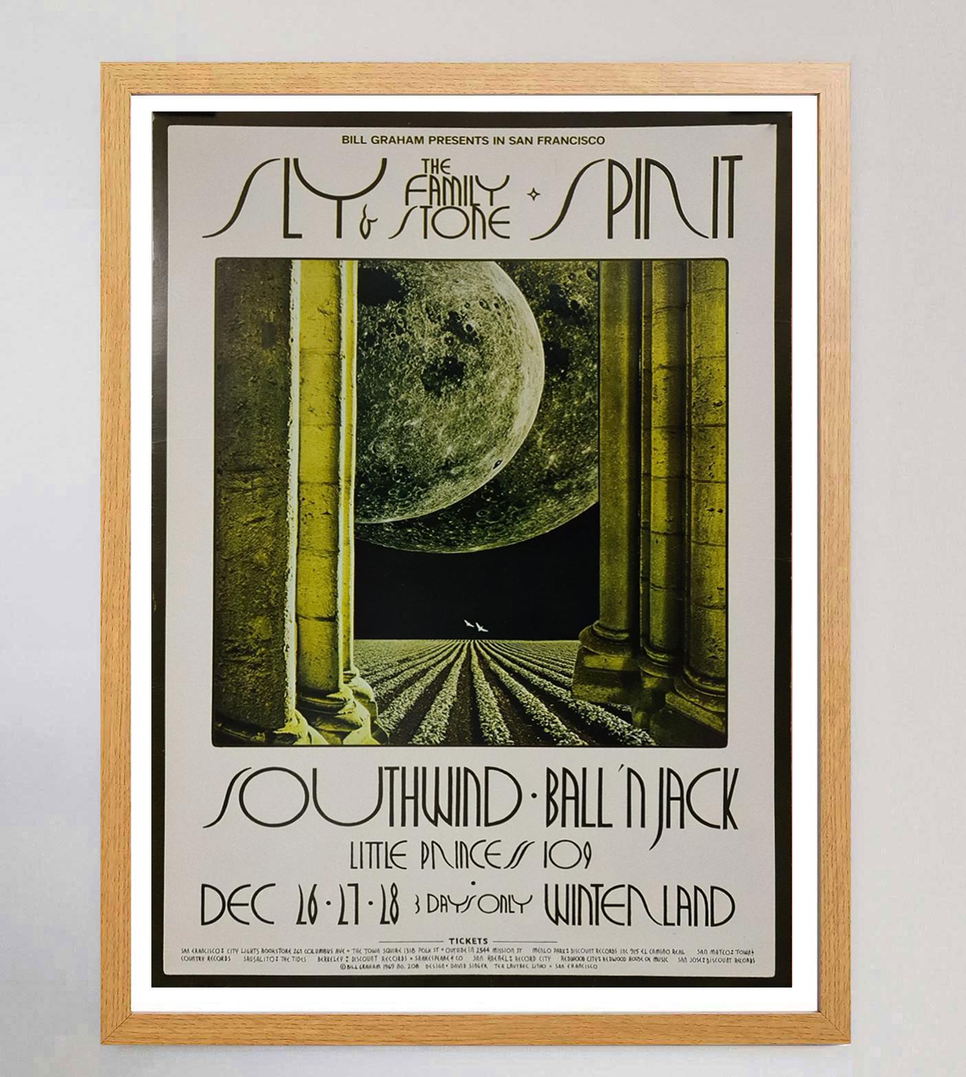 1969 Sly & the Family Stone – Winterland, Original-Vintage-Poster, Original im Zustand „Gut“ im Angebot in Winchester, GB