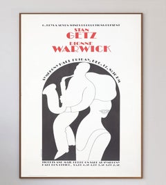 1969 Stan Getz & Dionne Warwick - Symphony Hall Original Vintage Poster