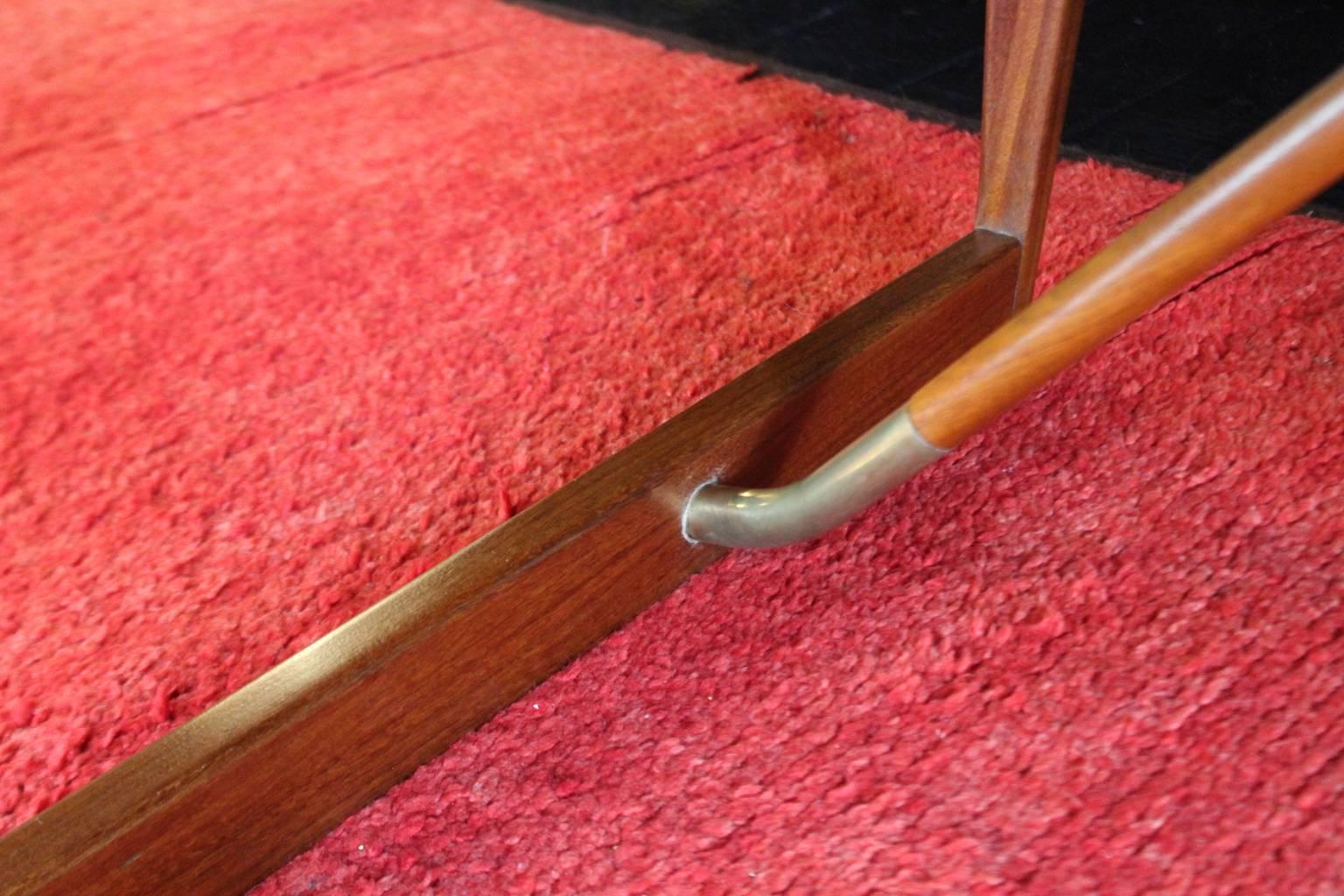 1969 Teak Danish Boomerang Desk by Peter Løvig Nielsen Draws Cabinet Bar Keys 3