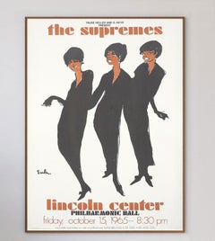 1969 The Supremes - Lincoln Center Poster originale d'epoca