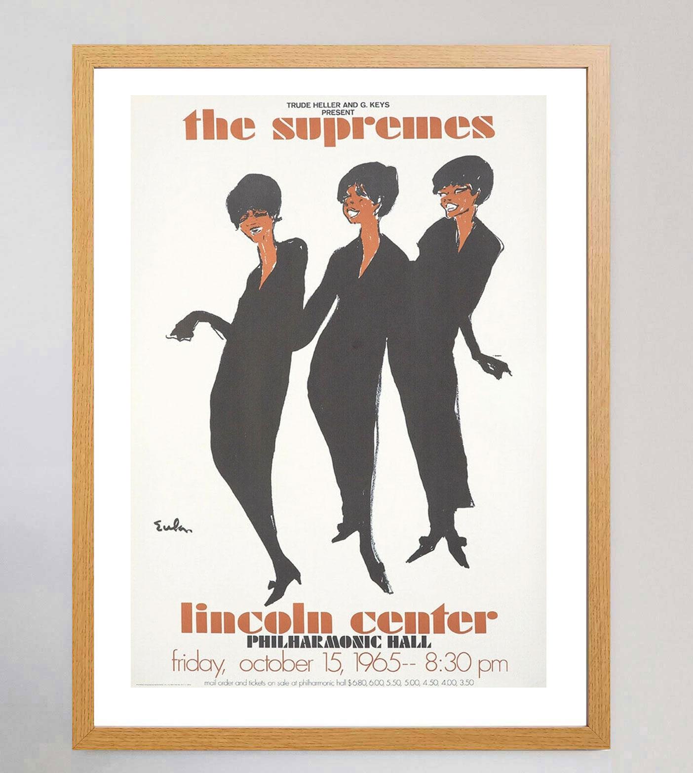 Americano 1969 The Supremes - Lincoln Center Poster originale d'epoca in vendita