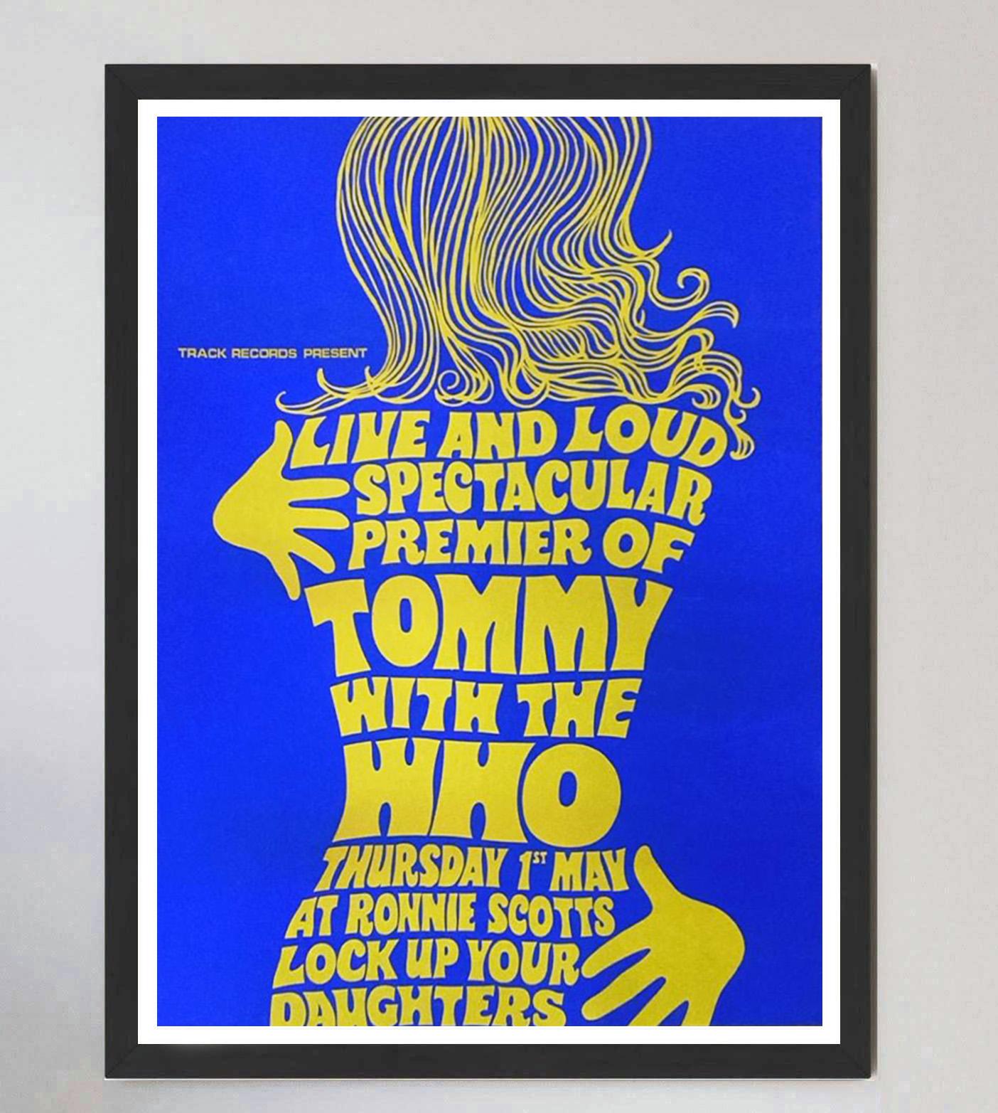 1969 The Who - Estreno de Tommy - Ronnie Scotts Póster Vintage Original mediados del siglo XX en venta