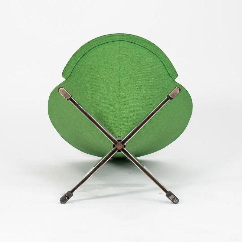Modern 1969 Verner Panton Cone Chair Green Fabric Made in Denmark for Plus-Linje Vitra For Sale