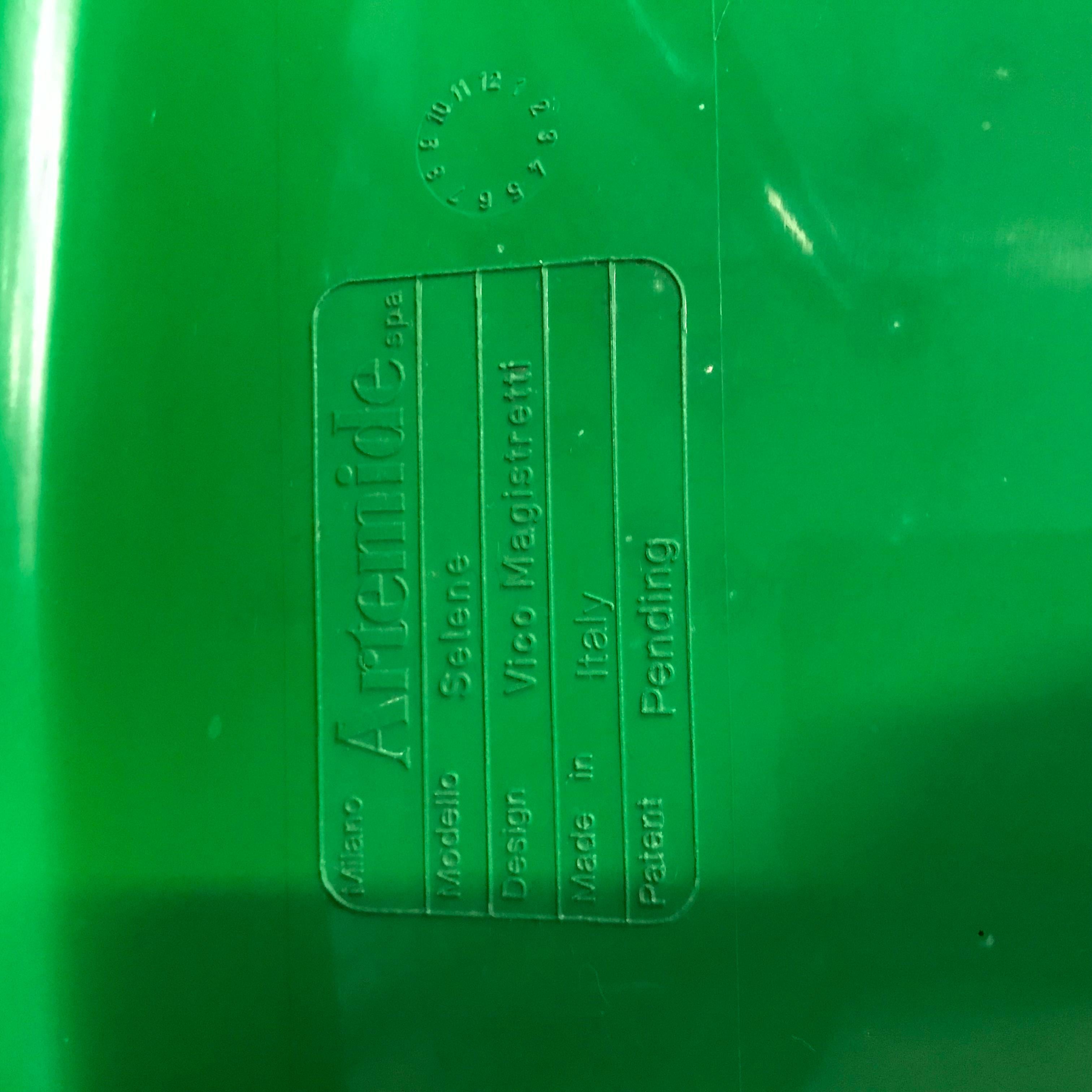 Plastic 1969, Vico Magistretti for Artemide,  Green Selene Chair