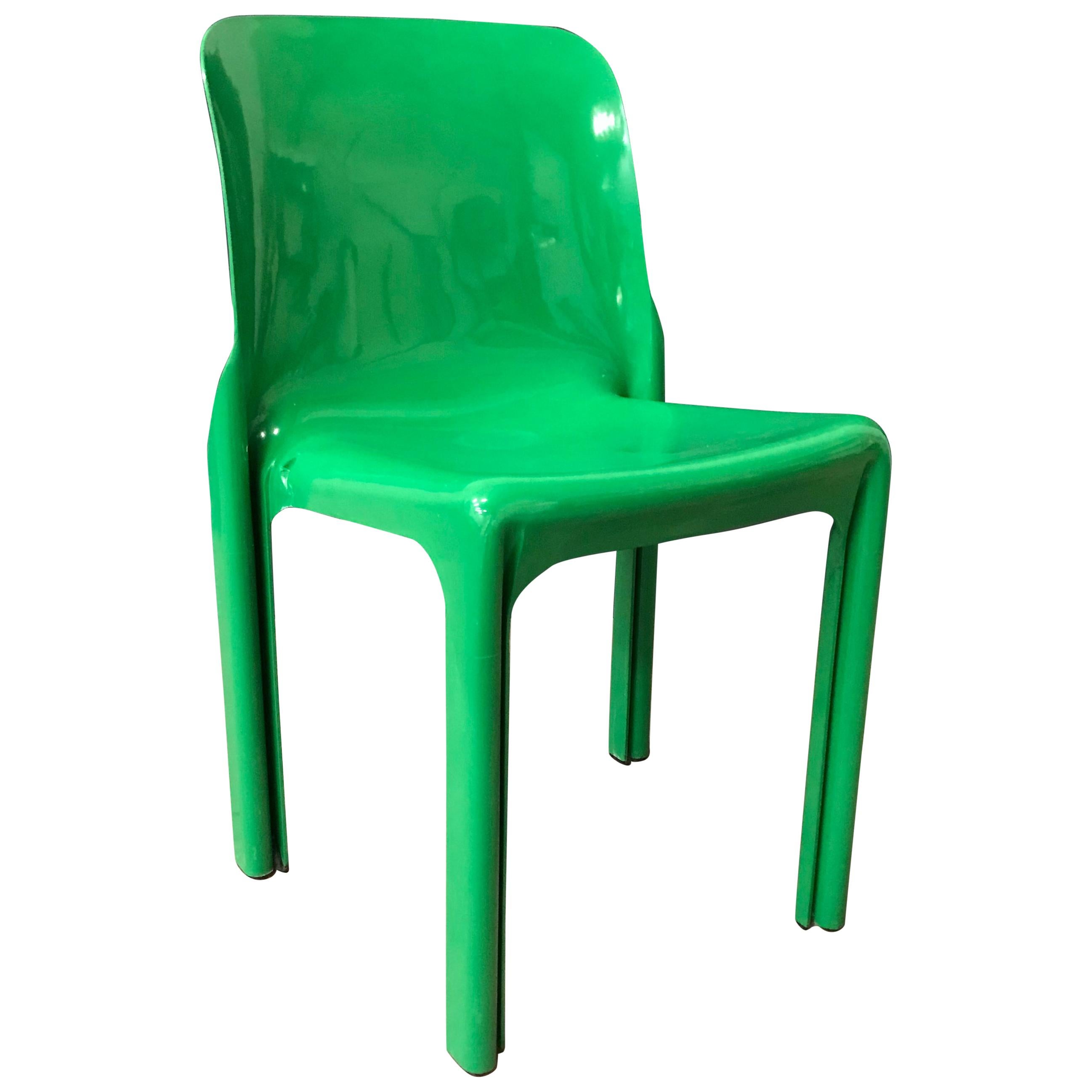 1969, Vico Magistretti for Artemide,  Green Selene Chair