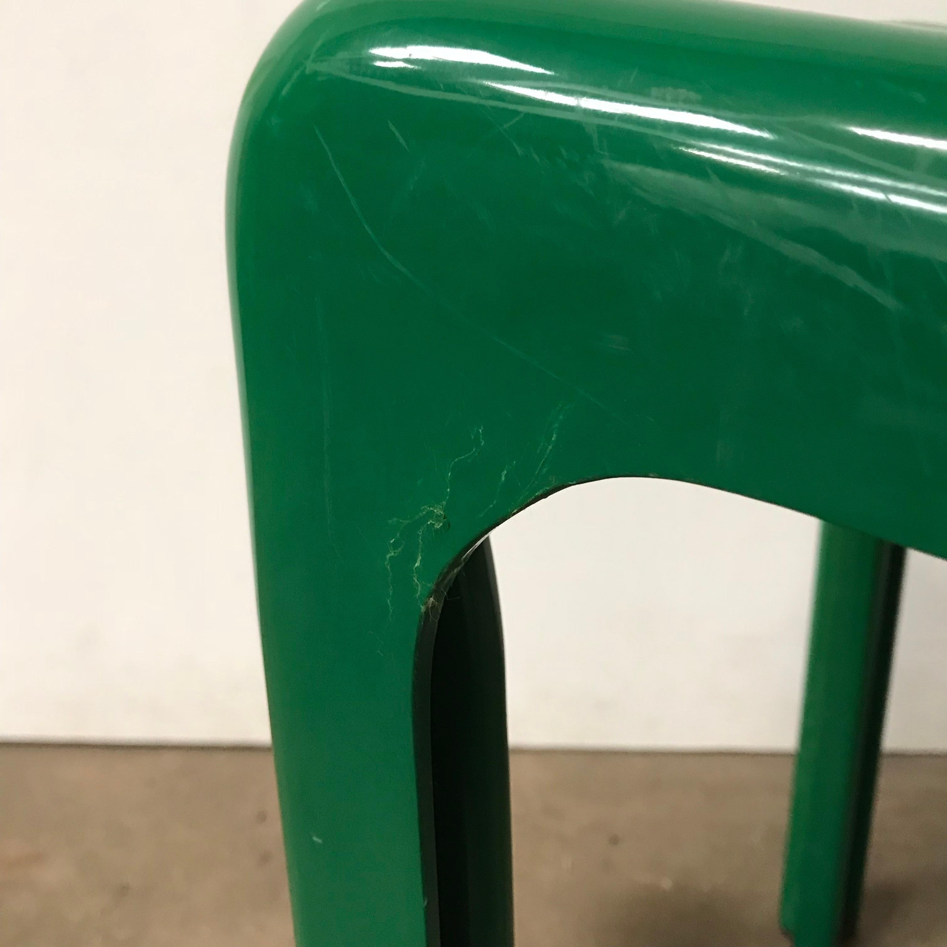 1969, Vico Magistretti for Artemide, Green Selene Chairs 4