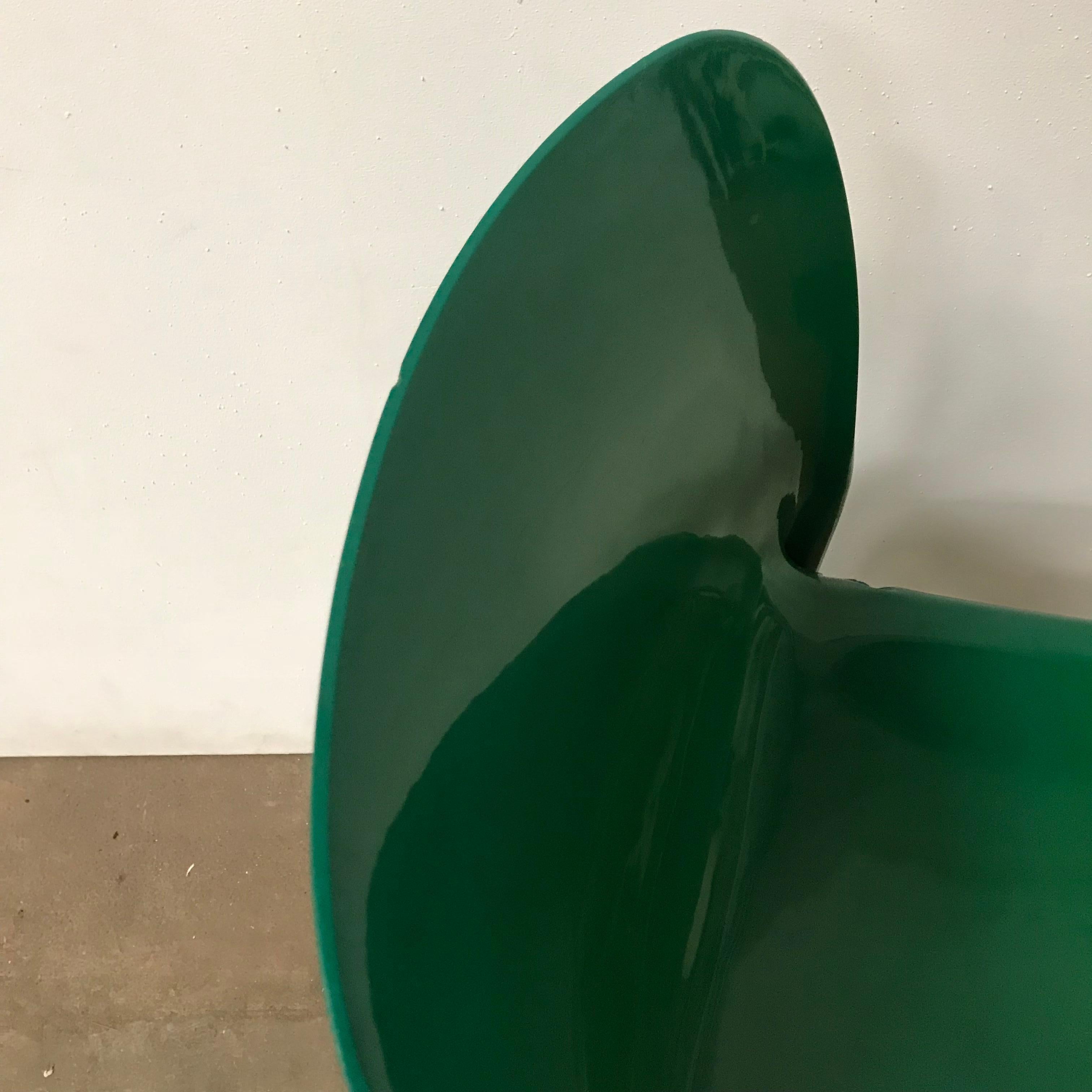 1969, Vico Magistretti for Artemide, Green Selene Chairs 1