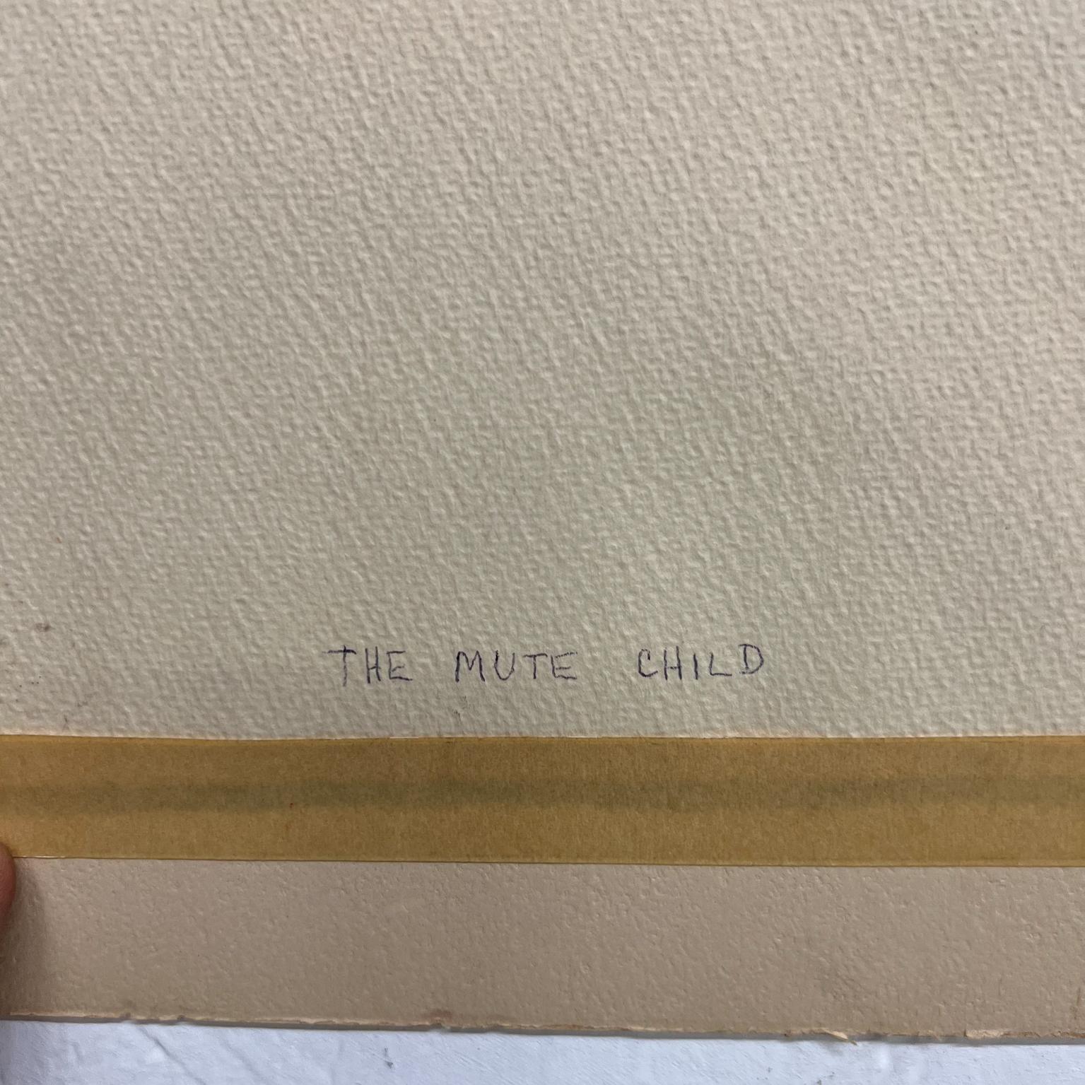1969 Vintage Western Art the Mute Child by Artist Terry Morley 3