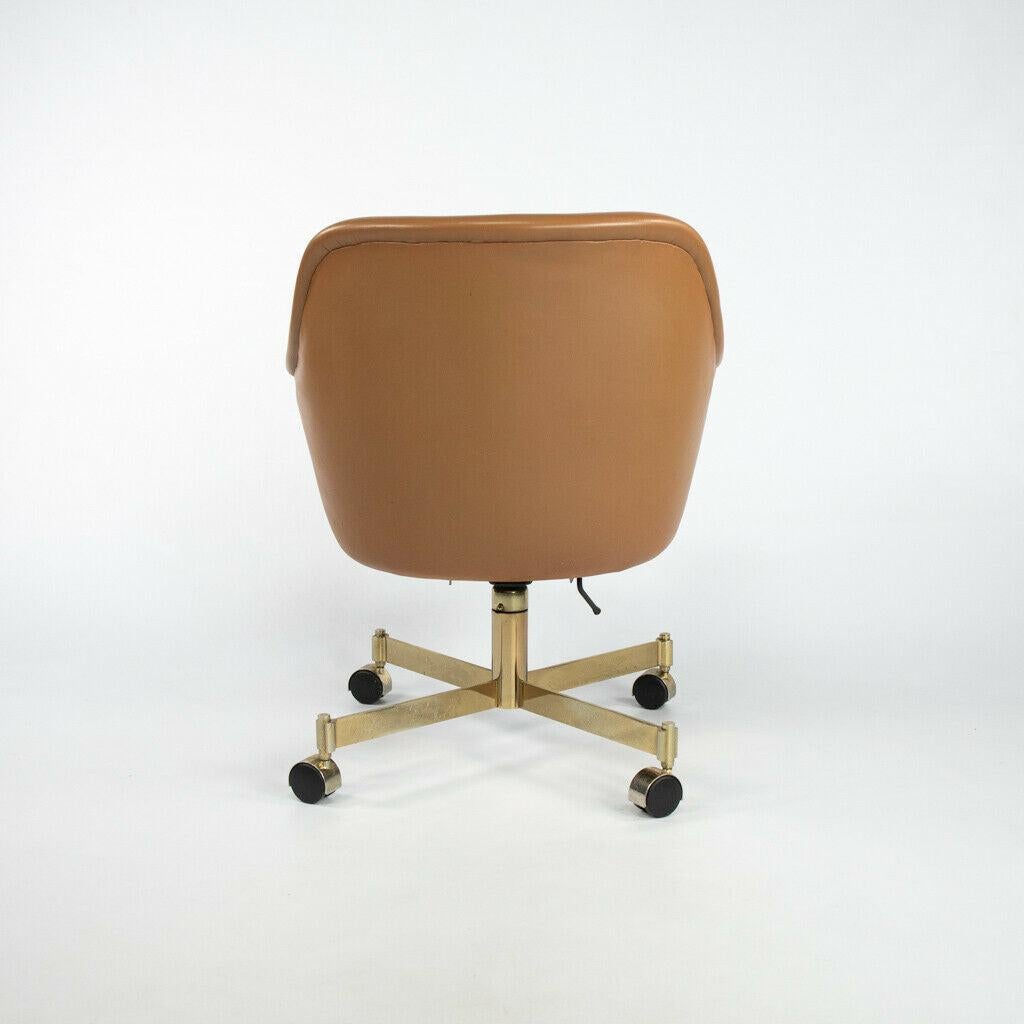 1969 Ward Bennett for Brickel Associates Bumper Desk Chair in Leather For Sale 3
