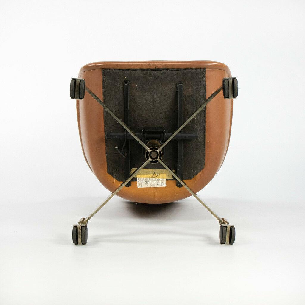 Milieu du XXe siècle Chaise de bureau Bumper en cuir Ward Bennett pour Brickel Associates, 1969 en vente