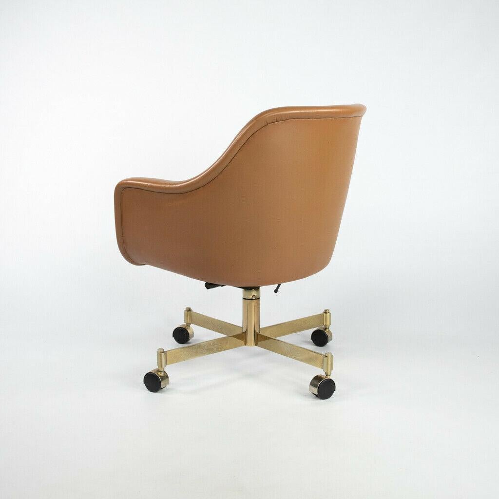 1969 Ward Bennett for Brickel Associates Bumper Desk Chair in Leather For Sale 1