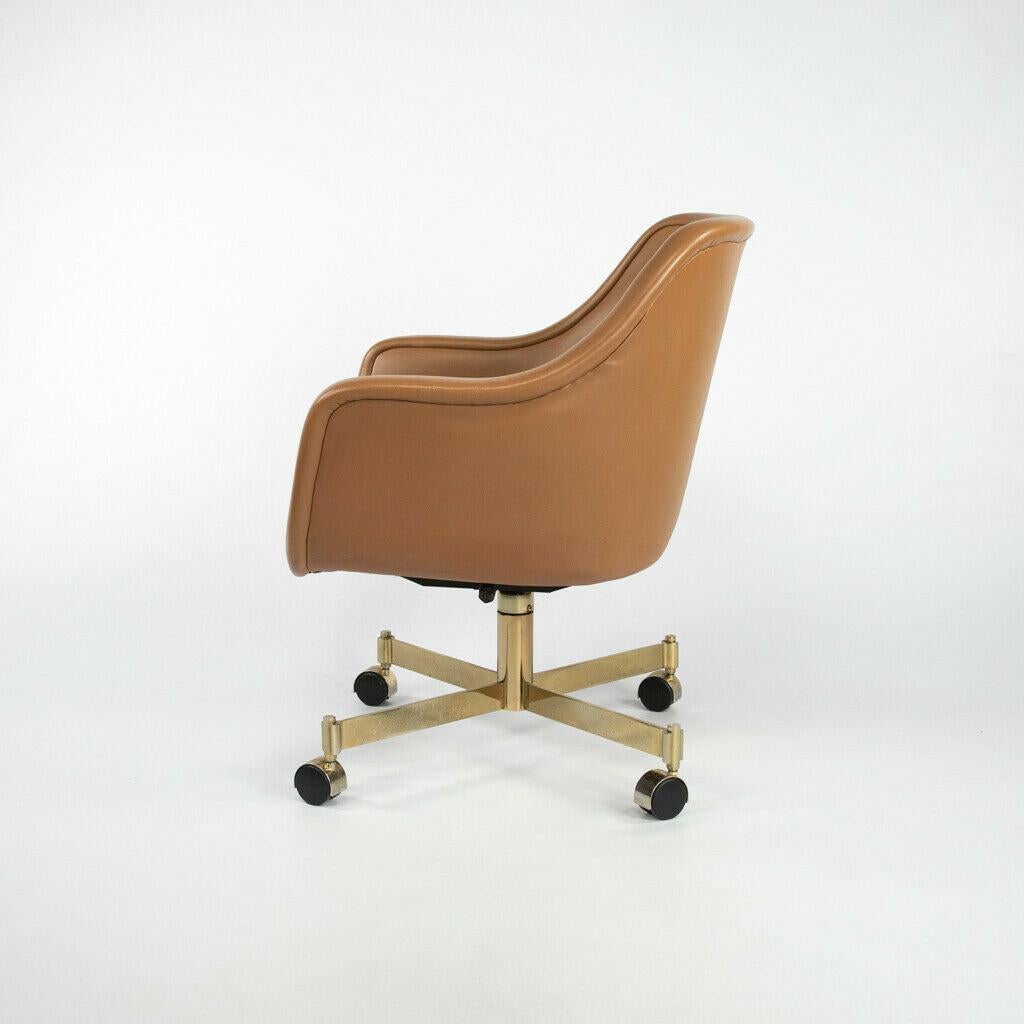 1969 Ward Bennett for Brickel Associates Bumper Desk Chair in Leather For Sale 2