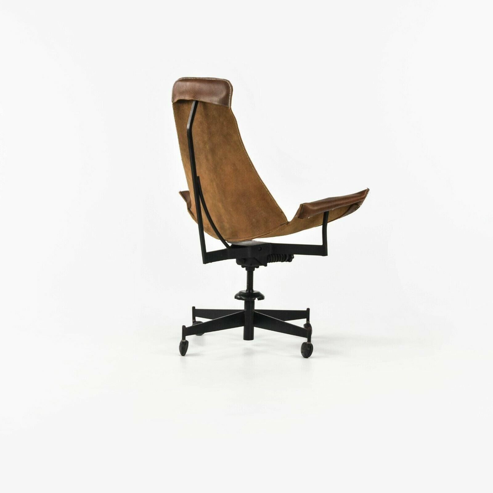 1969 William Katavolos Swivel K Chair Schreibtischstuhl für Leathercrafter mit Sling (Moderne) im Angebot