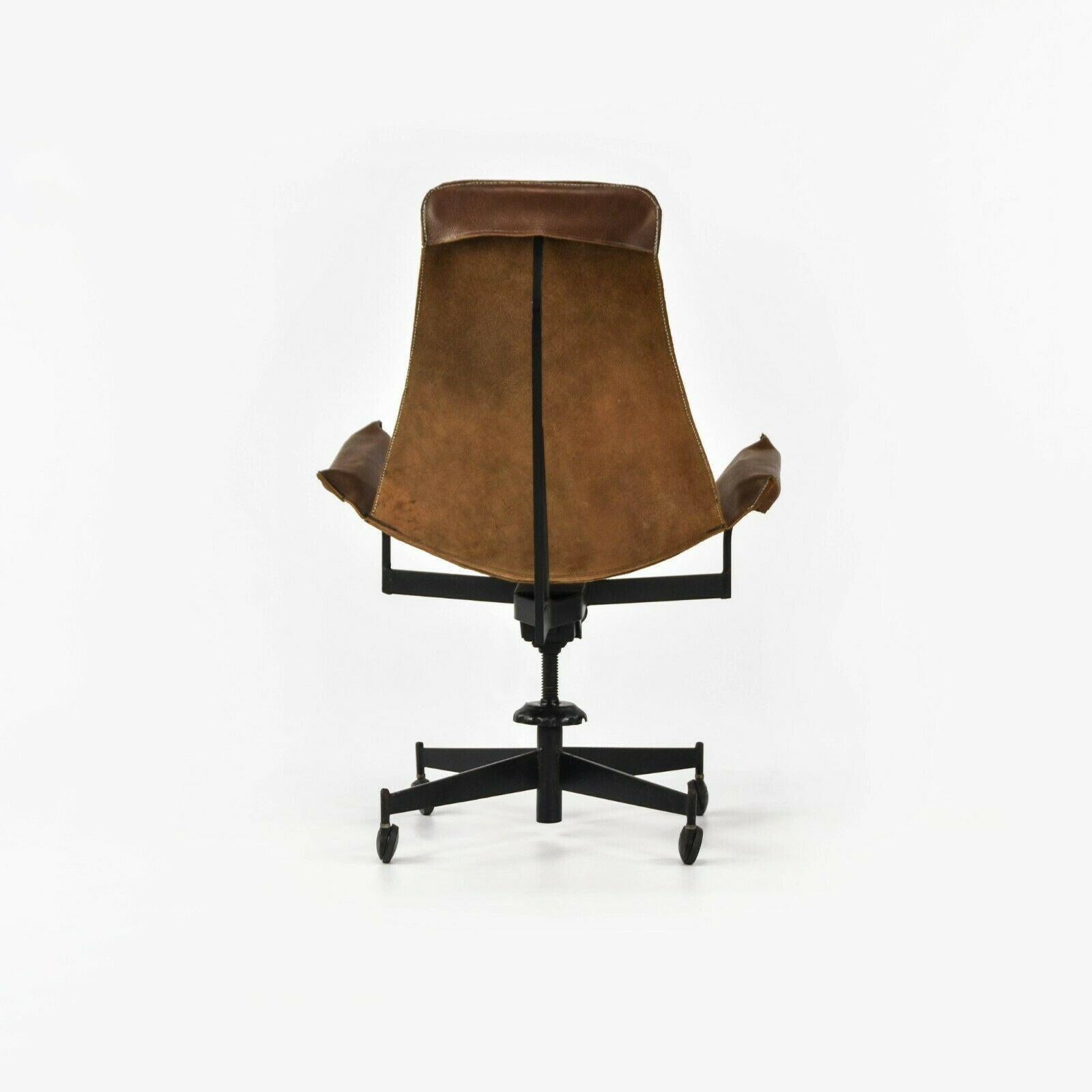 1969 William Katavolos Swivel K Chair Schreibtischstuhl für Leathercrafter mit Sling (amerikanisch) im Angebot