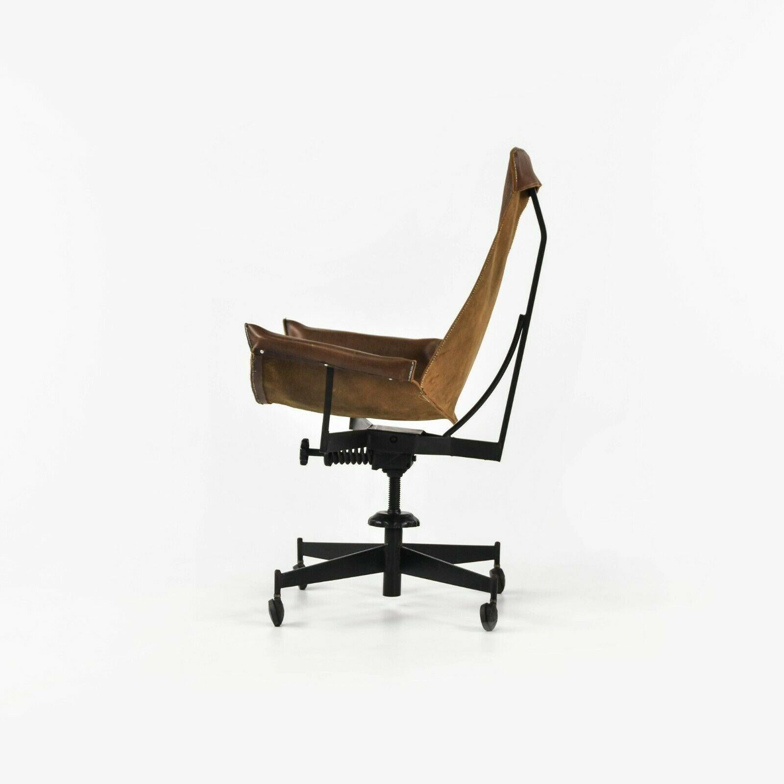 1969 William Katavolos Swivel K Chair Schreibtischstuhl für Leathercrafter mit Sling (Mitte des 20. Jahrhunderts) im Angebot