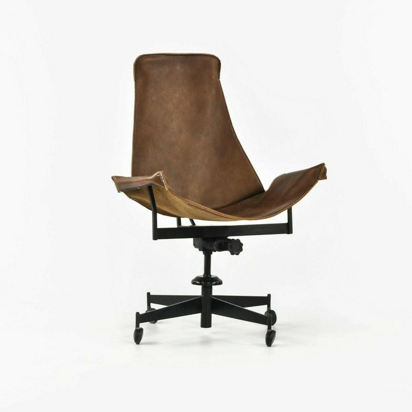 1969 William Katavolos Swivel K Chair Schreibtischstuhl für Leathercrafter mit Sling (Metall) im Angebot